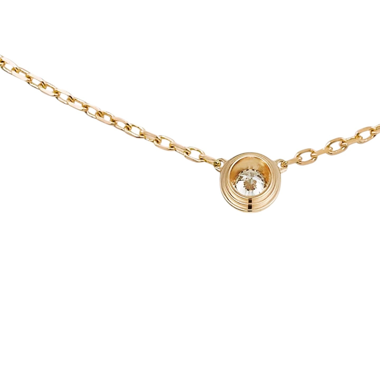 [Limara]LOVE SCREW PENDANT SINGLE DIAMOND NECKLACE