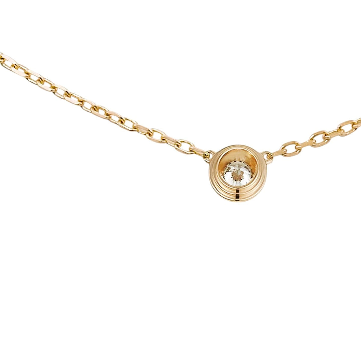 [Limara]LOVE SCREW PENDANT SINGLE DIAMOND NECKLACE