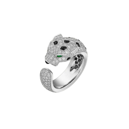 [Limara]PANTHÈRE DE DIAMOND HALF-PAVÉ MEDIUM RING