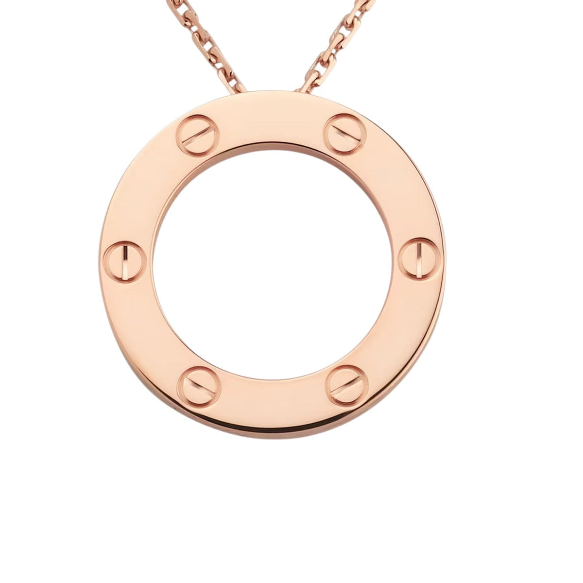 [Limara]LOVE LARGE CIRCULAR PENDANT NECKLACE
