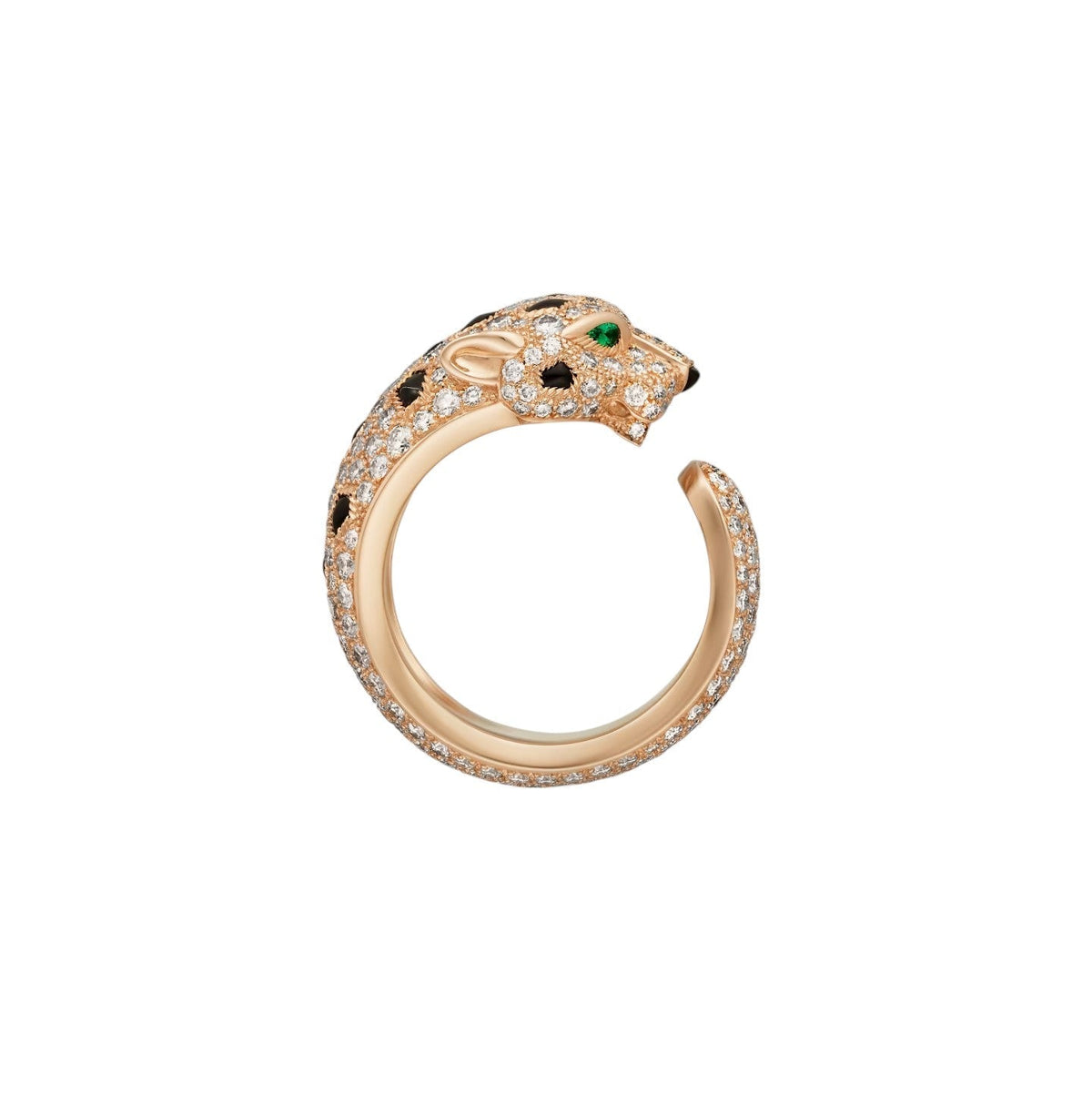 [Limara]PANTHÈRE DE DIAMOND HALF-PAVÉ MEDIUM RING