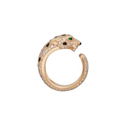 [Limara]PANTHÈRE DE DIAMOND HALF-PAVÉ MEDIUM RING