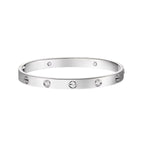 [Limara]CLASSIC 6.1MM LOVE SINGLE-SCREW CLOSURE BANGLE - 4-DIAMOND