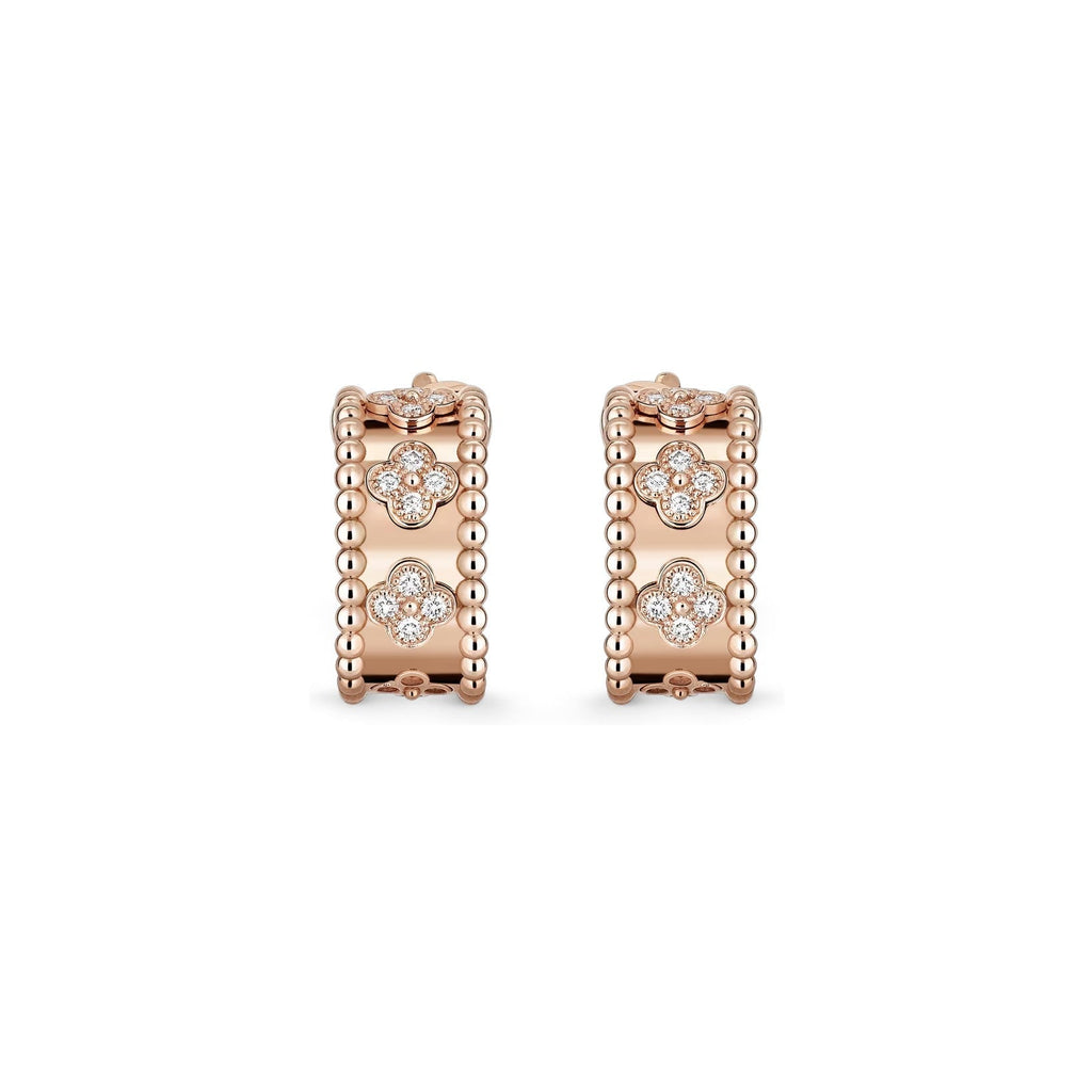 [Limara]KALEIDOSCOPE CLOVER HOOP EARRINGS