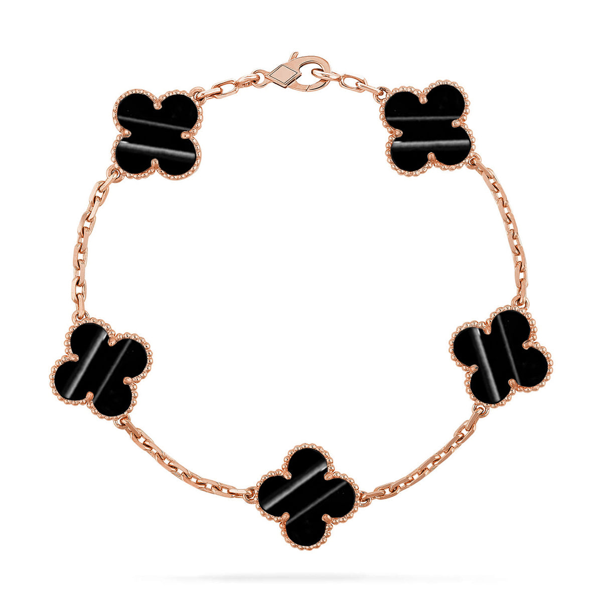[Limara]LUCKY CLOVER 5-MOTIF BRACELET - PULSE STONE COLLECTION