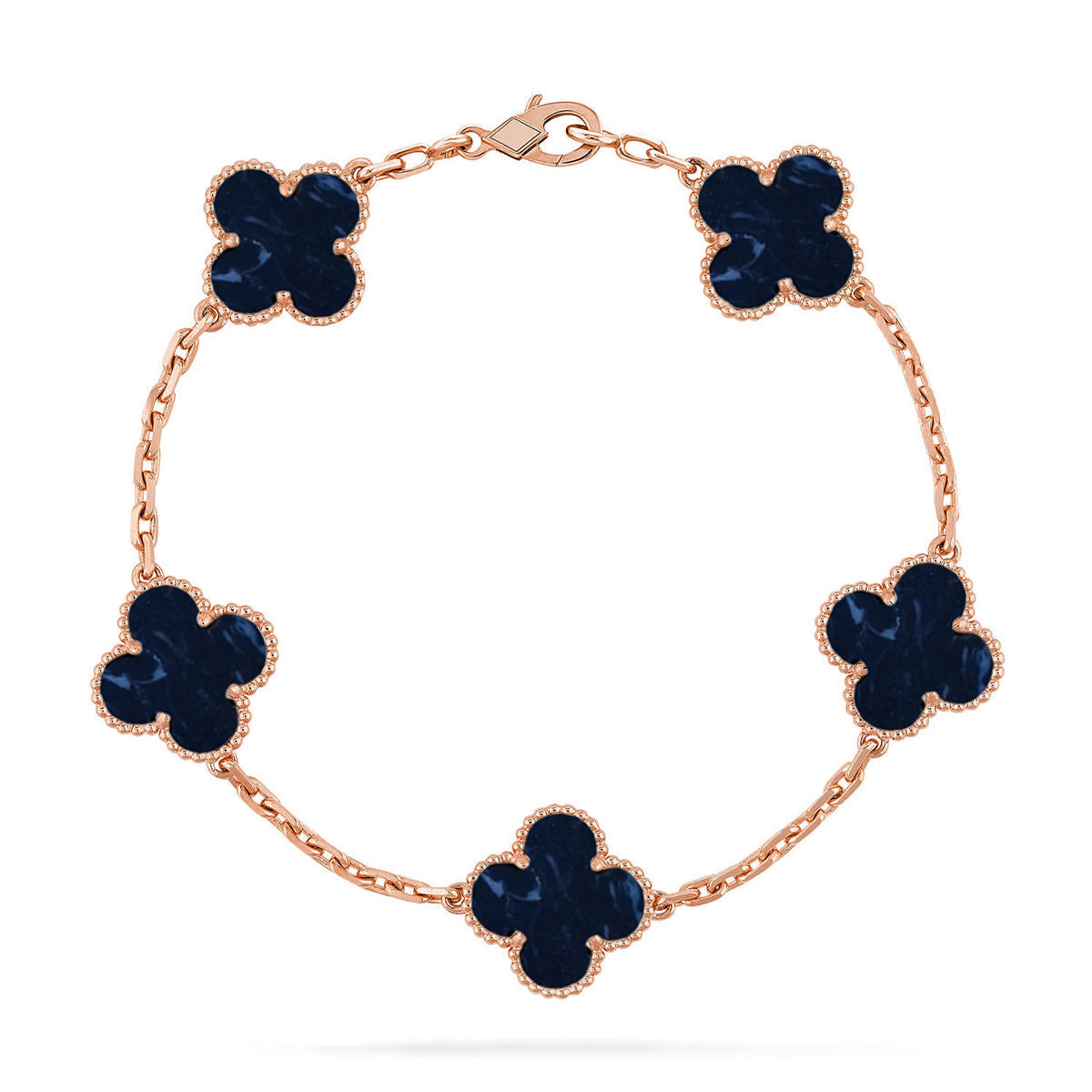 [Limara]LUCKY CLOVER 5-MOTIF BRACELET - PIETERSITE COLLECTION