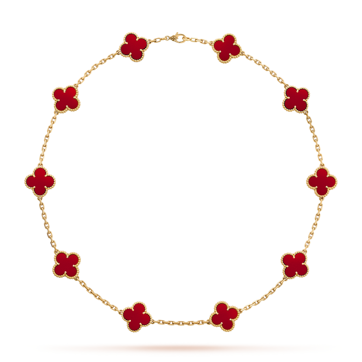 [Limara] CLOVER 10 MOTIFS CARNELIAN NECKLACE