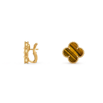 [Limara]15MM CLOVER FLOWER STUD EARRINGS GOLD COLLECTION