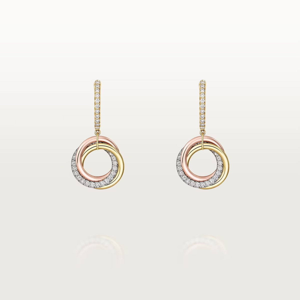 [Limara] TRINITY HALF DIAMOND  EARRINGS
