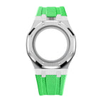Steel Case & Fluoroelastomer Strap Full‑wrap Embedded Watch Band