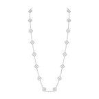 [Limara]CLASSIC 20-MOTIF LUCKY CLOVER LONG NECKLACE WHITE GOLD COLLECTION