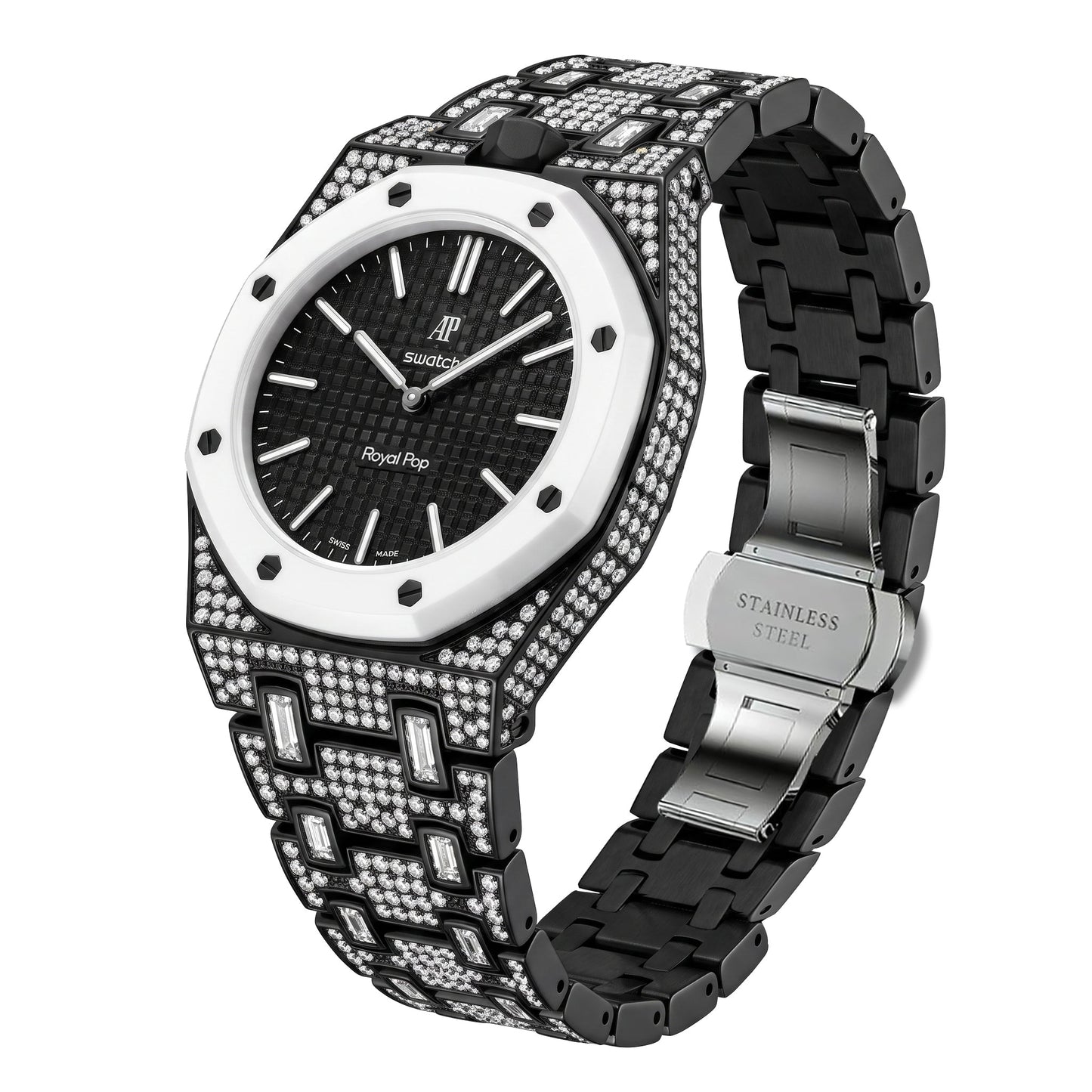 [Limara]Royal Oak Pop Exclusive Bioceramic Case & Bioceramic Strap Full Diamond