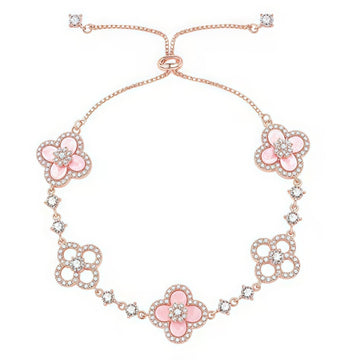 [Limara] CLOVER 5 MOTIF PINK BLUE RED WHITE BRACELET