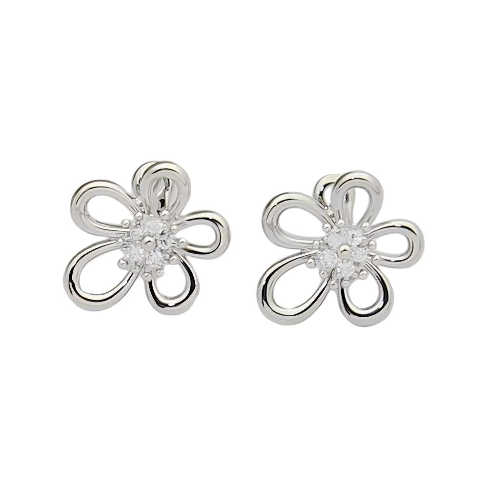 [Limara]  FLOWERLACE EARRING 5 DIAMONDS