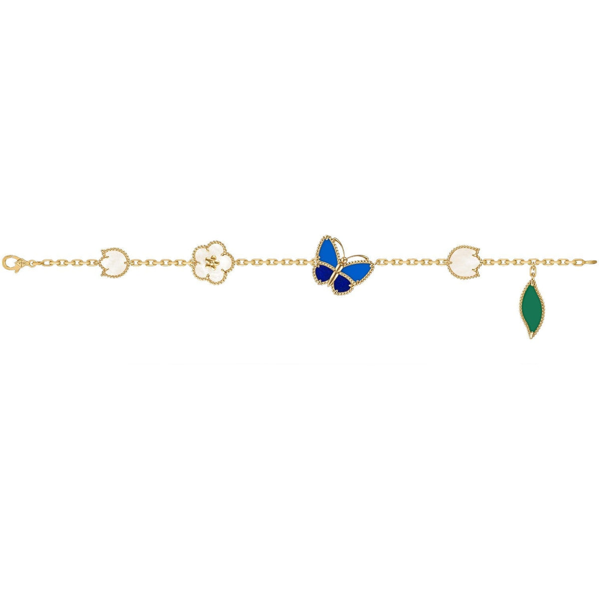 [Limara]SPRING ENCHANTMENT BUTTERFLY & FLORAL CHARM BRACELET