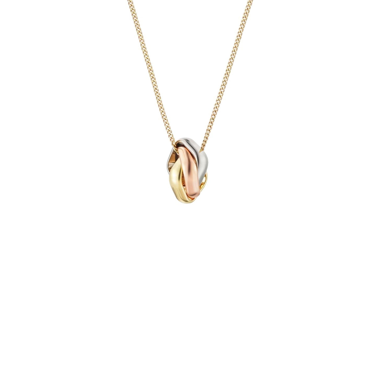 [Limara]TRI-COLOR SQUARE RING NECKLACE