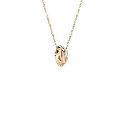 [Limara]TRI-COLOR SQUARE RING NECKLACE