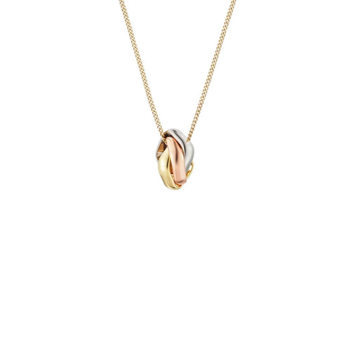[Limara]TRI-COLOR SQUARE RING NECKLACE