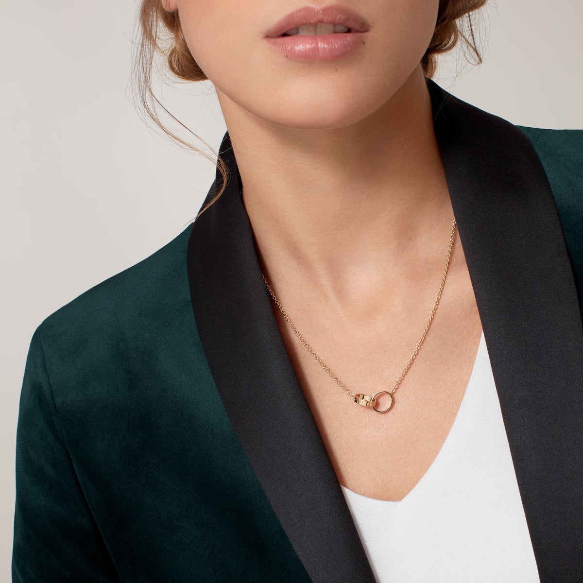[Limara] LOVE DOUBLE RING NECKLACE