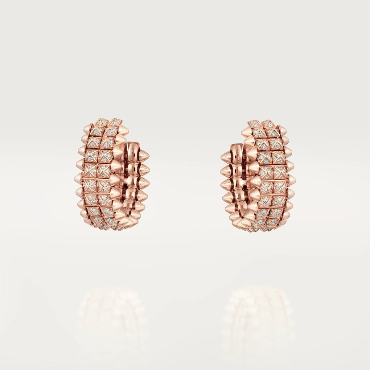 [Limara] CLASH 9.2MM FULL DIAMOND DOUBLE ROW EARRINGS
