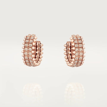 [Limara] CLASH 9.2MM FULL DIAMOND DOUBLE ROW EARRINGS
