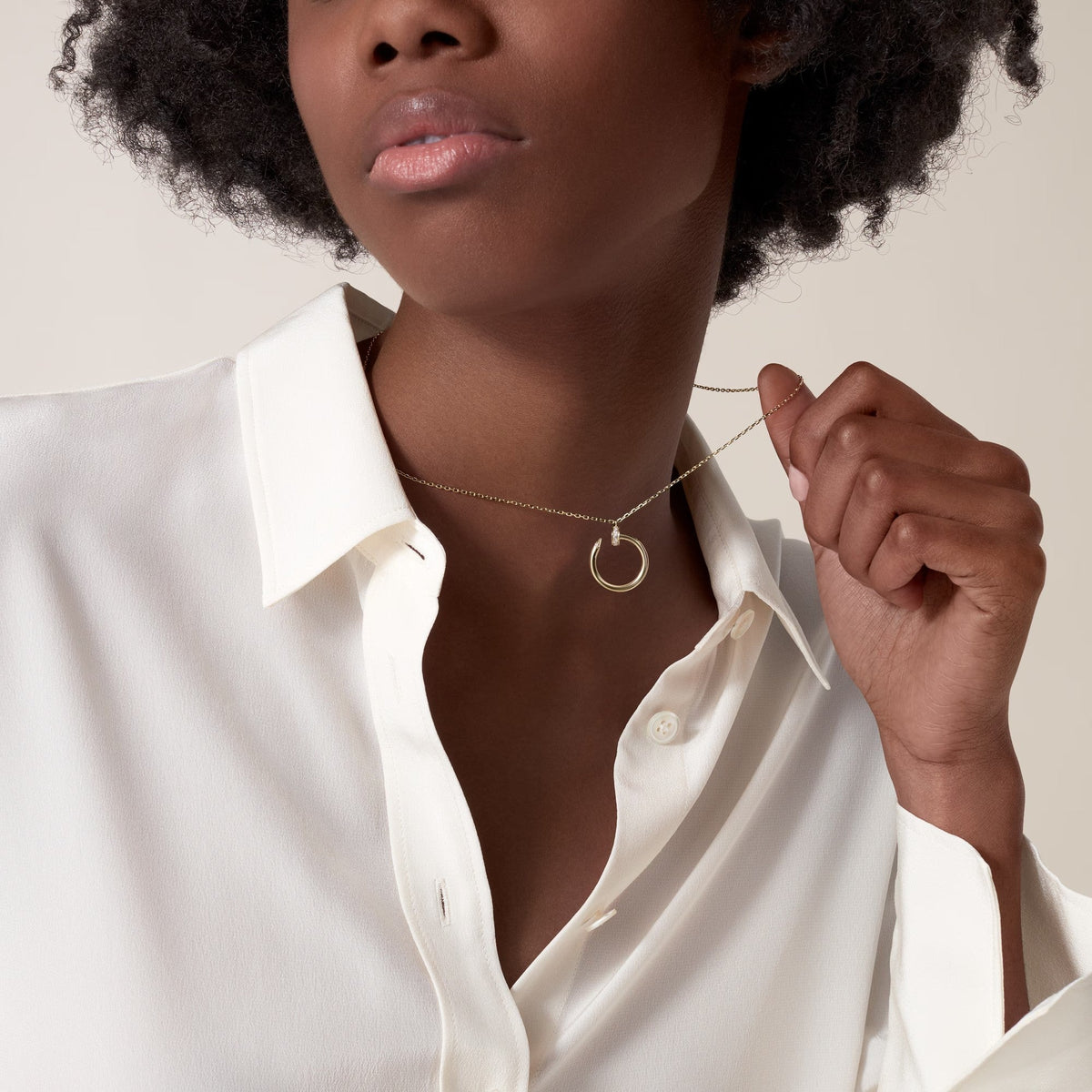 [Limara] JUSTE NECKLACE HALF DIAMOND