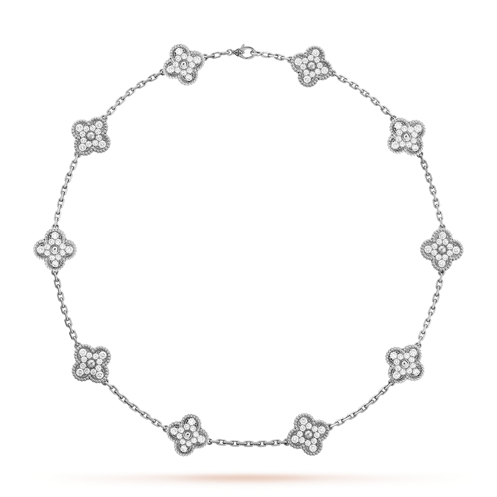 [Limara]CLOVER 10 MOTIFS DIAMOND NECKLACE