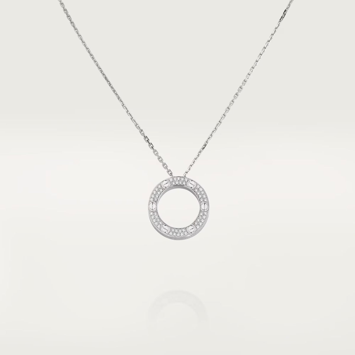 [Limara] LOVE NECKLACE 16MM  FULL DIAMOND