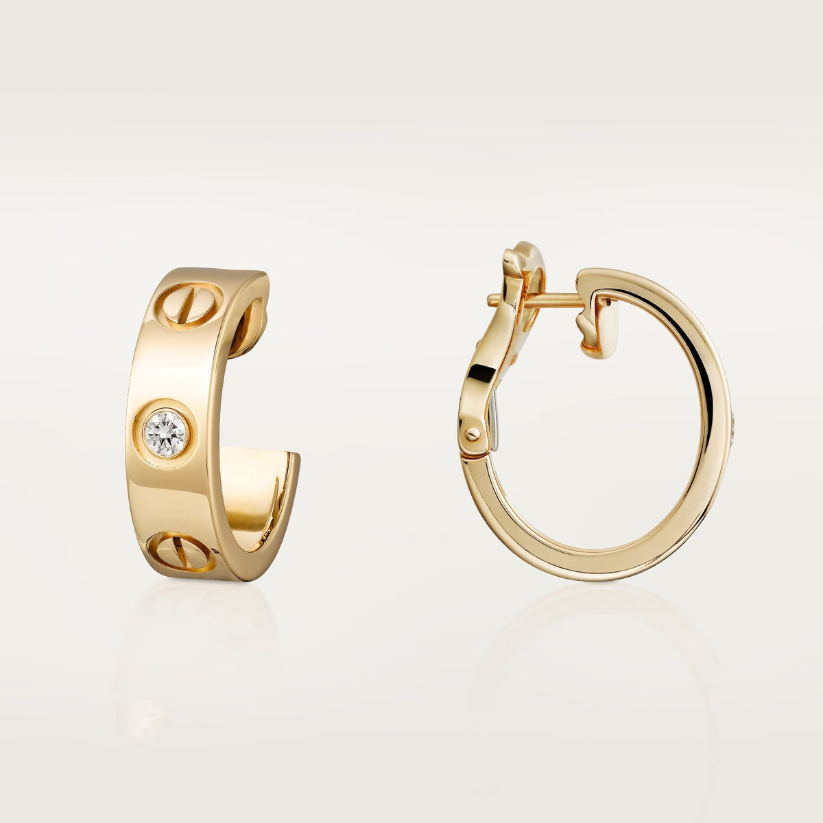 [Limara] LOVE EARRINGS 5.7MM 2 DIAMONDS