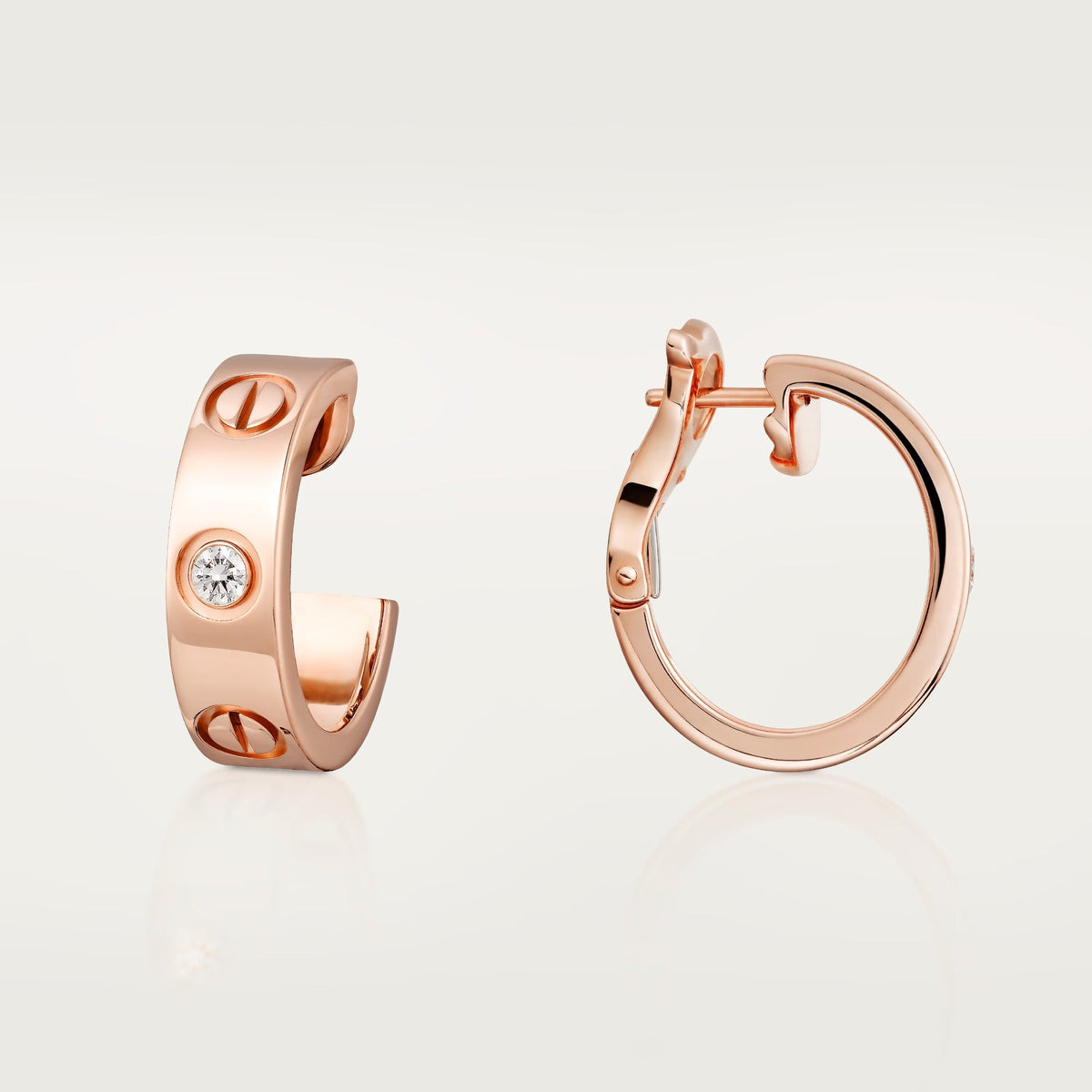[Limara] LOVE EARRINGS 5.7MM 2 DIAMONDS