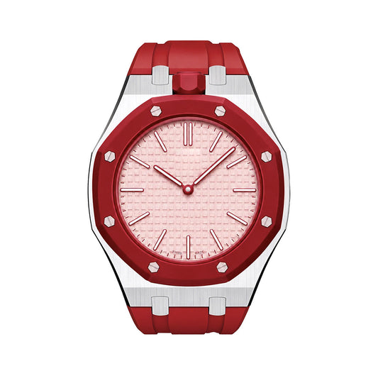 [Limara]OAK POP RED STEEL SILICONE STRAP