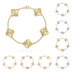 [Limara]LUCKY CLOVER 5-MOTIF BRACELET - LASER COLLECTION