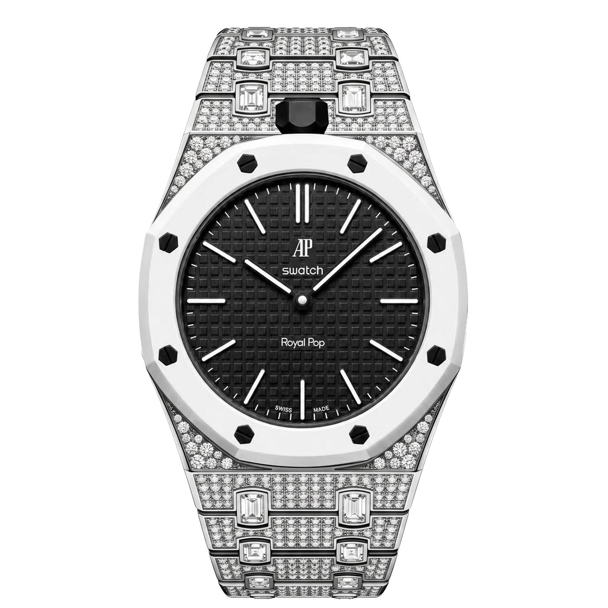 [Limara]Royal Oak Pop Exclusive Bioceramic Case & Bioceramic Strap Full Diamond