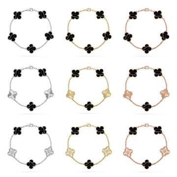 [Limara]  CLOVER 5 MOTIF PULSAR STONE BRACELET COLLECTION