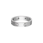 [Limara]LOVE 4MM 8 DIAMONDS RING