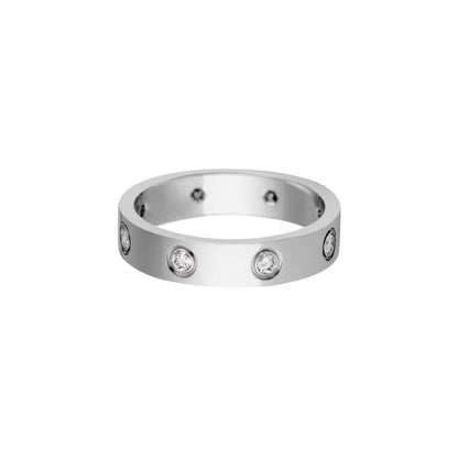 [Limara]LOVE 4MM 8 DIAMONDS RING