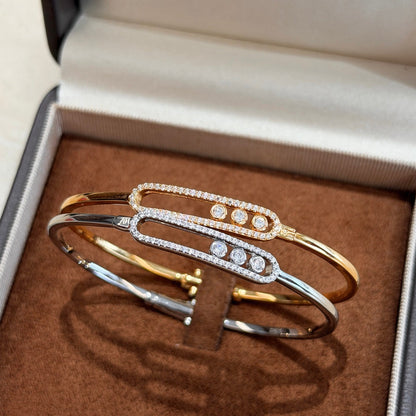 [Limara]MOVE PAVÉ DIAMOND BANGLE BRACELET M