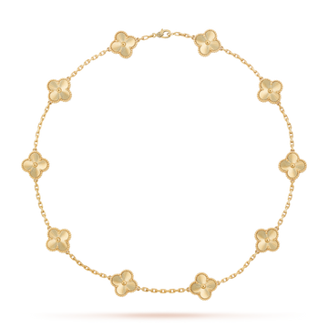 [Limara] CLOVER 10 MOTIFS LASER NECKLACE
