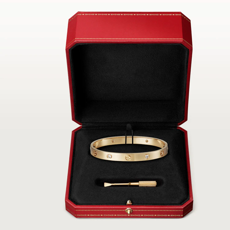 [Limara] LOVE BRACELET 6.1MM 4 DIAMONDS
