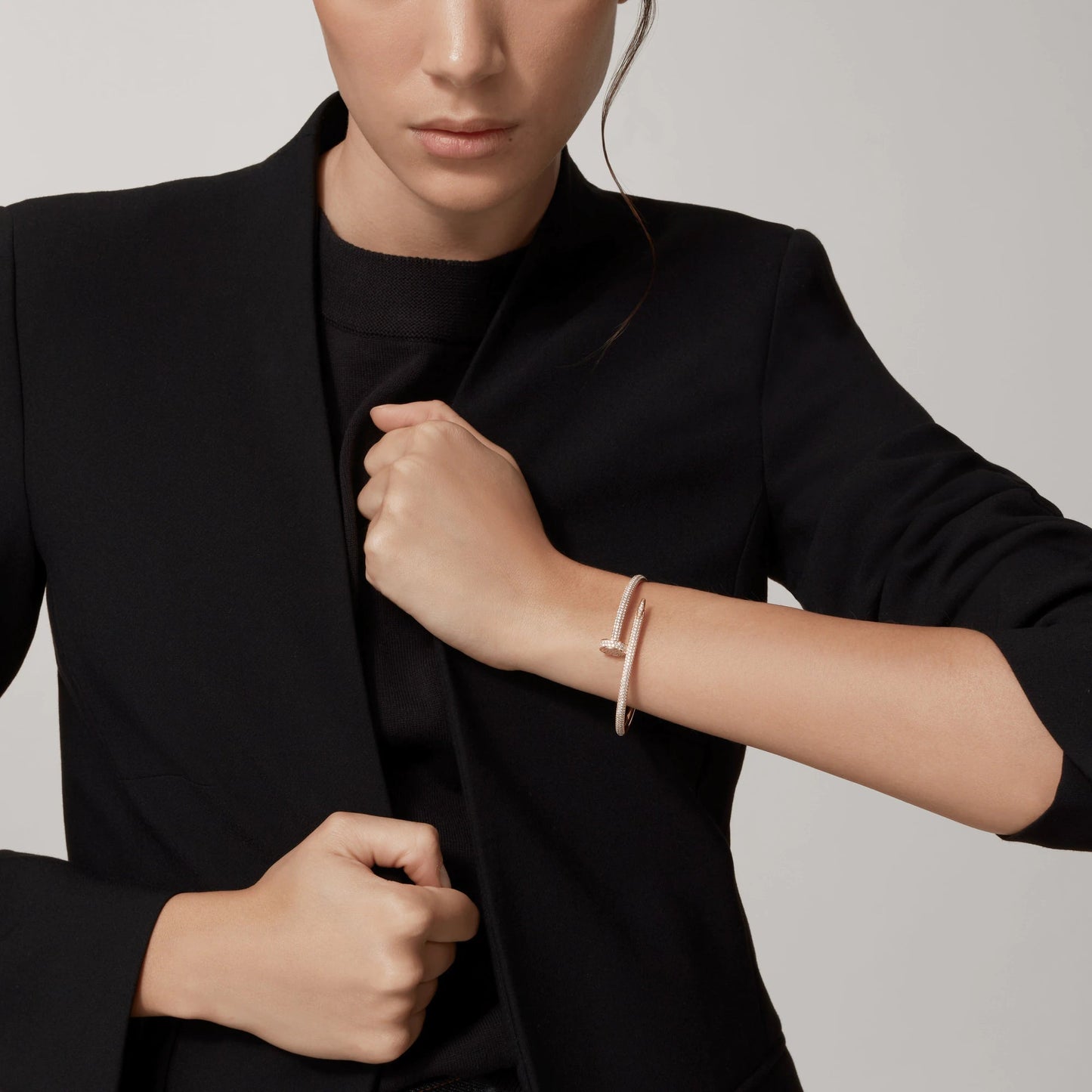 [Limara]JUSTE UN CLOU 3.5MM FULL PAVÉ NAIL BANGLE
