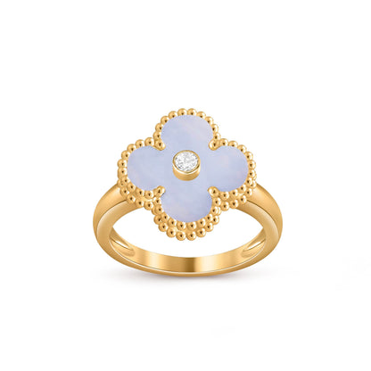 [Limara]LUCKY CLOVER DIAMOND-ACCENT GOLD RING COLLECTION