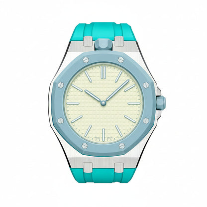 [Limara]OAK POP SKY BLUE STEEL SILICONE STRAP