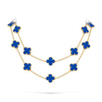 [Limara]CLASSIC 20-MOTIF LUCKY CLOVER LONG NECKLACE GOLD COLLECTION