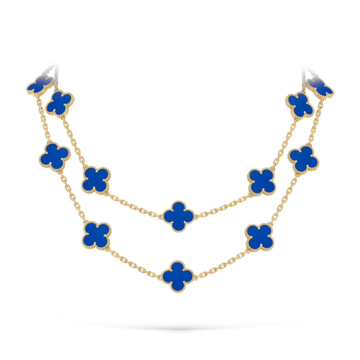 [Limara]CLASSIC 20-MOTIF LUCKY CLOVER LONG NECKLACE GOLD COLLECTION