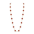 [Limara]CLASSIC 20-MOTIF LUCKY CLOVER LONG NECKLACE GOLD COLLECTION