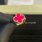 [Limara]NEW CLOVER PINK ENAMEL RINGS