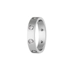 [Limara]LOVE 4MM 8 DIAMONDS RING