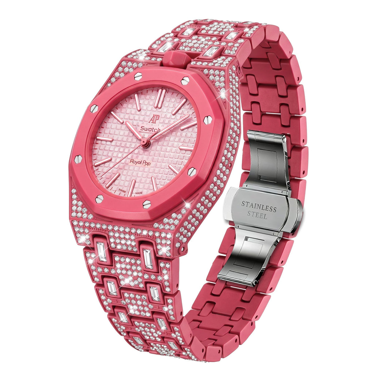 [Limara]Royal Oak Pop Exclusive Bioceramic Case & Bioceramic Strap Full Diamond