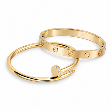[Limara] LOVE Classic & JUSTE Diamond Bracelet Stack Set