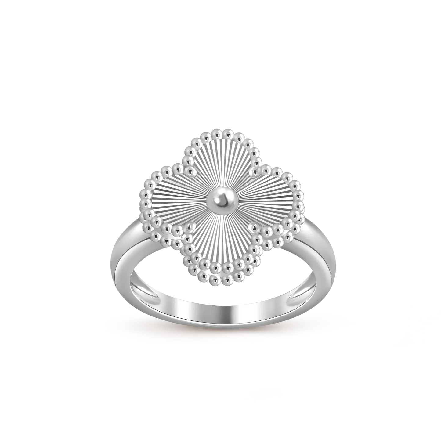 [Limara]LUCKY CLOVER VINTAGE WHITE GOLD RING COLLECTION